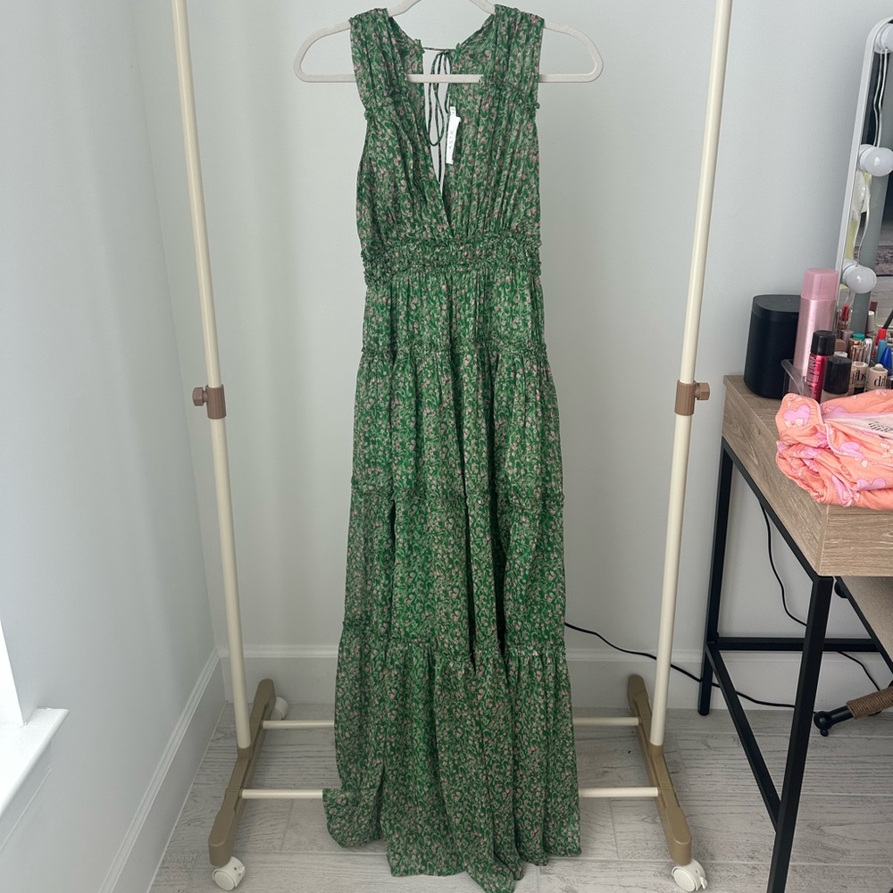 Astr Green Floral Maxi Dress